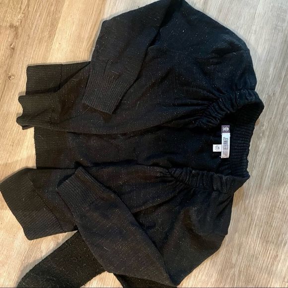 Bundle of two women's black sweater cardigan tops, outer later sizes XS/S EUC - Picture 6 of 12